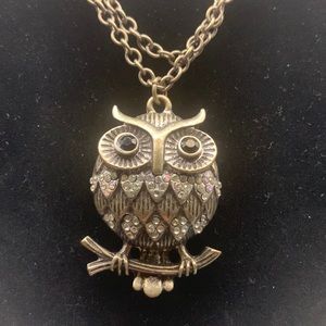 Vintage Owl Pendant On 30”chain